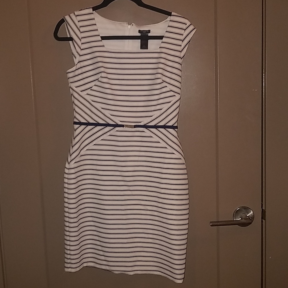 Ann Taylor striped sheath dress